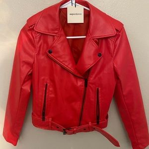 XS Bright red Superdown Jacket purchased @ Revolve